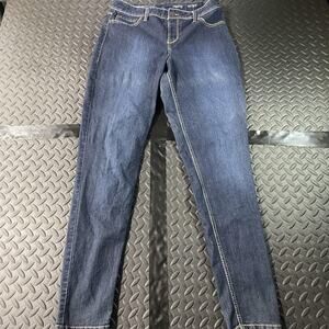 Avenue Denim Jegging Pants Womens 14/16 Tall Dark Wash Blue Stretch Skinny Jeans